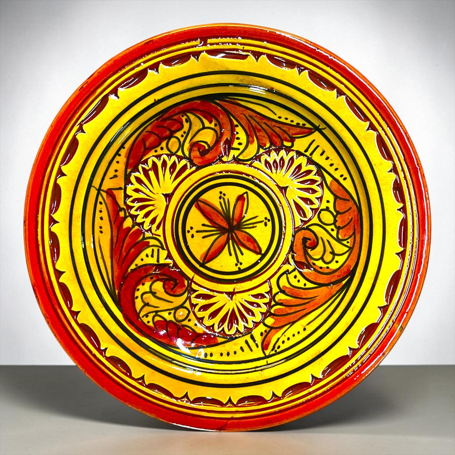 Amazigh Handmade Ceramic Plate Mini Traditional Tagine Set