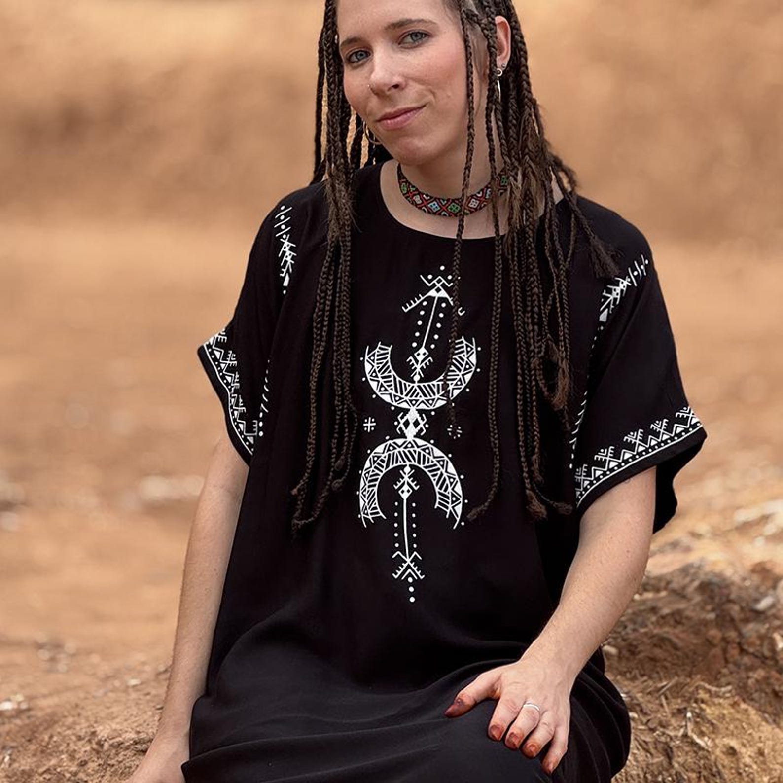 Berber Gandora Dress Symbol Handmade Boho Artisan Kaftan