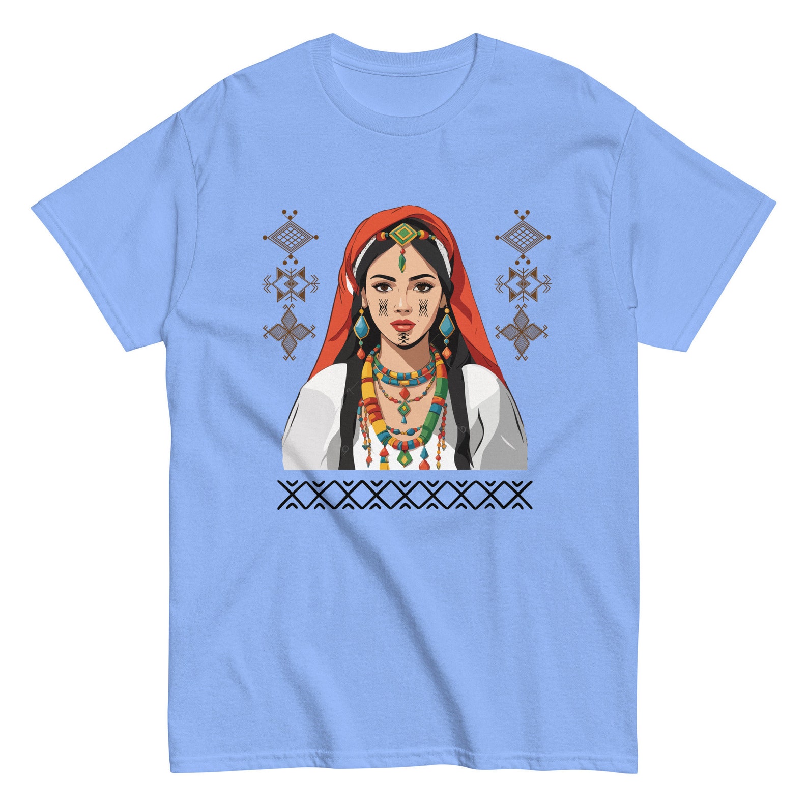 Amazigh Yaz Symbol Berber Kabyle Tifinagh Heritage Graphic T-Shirt