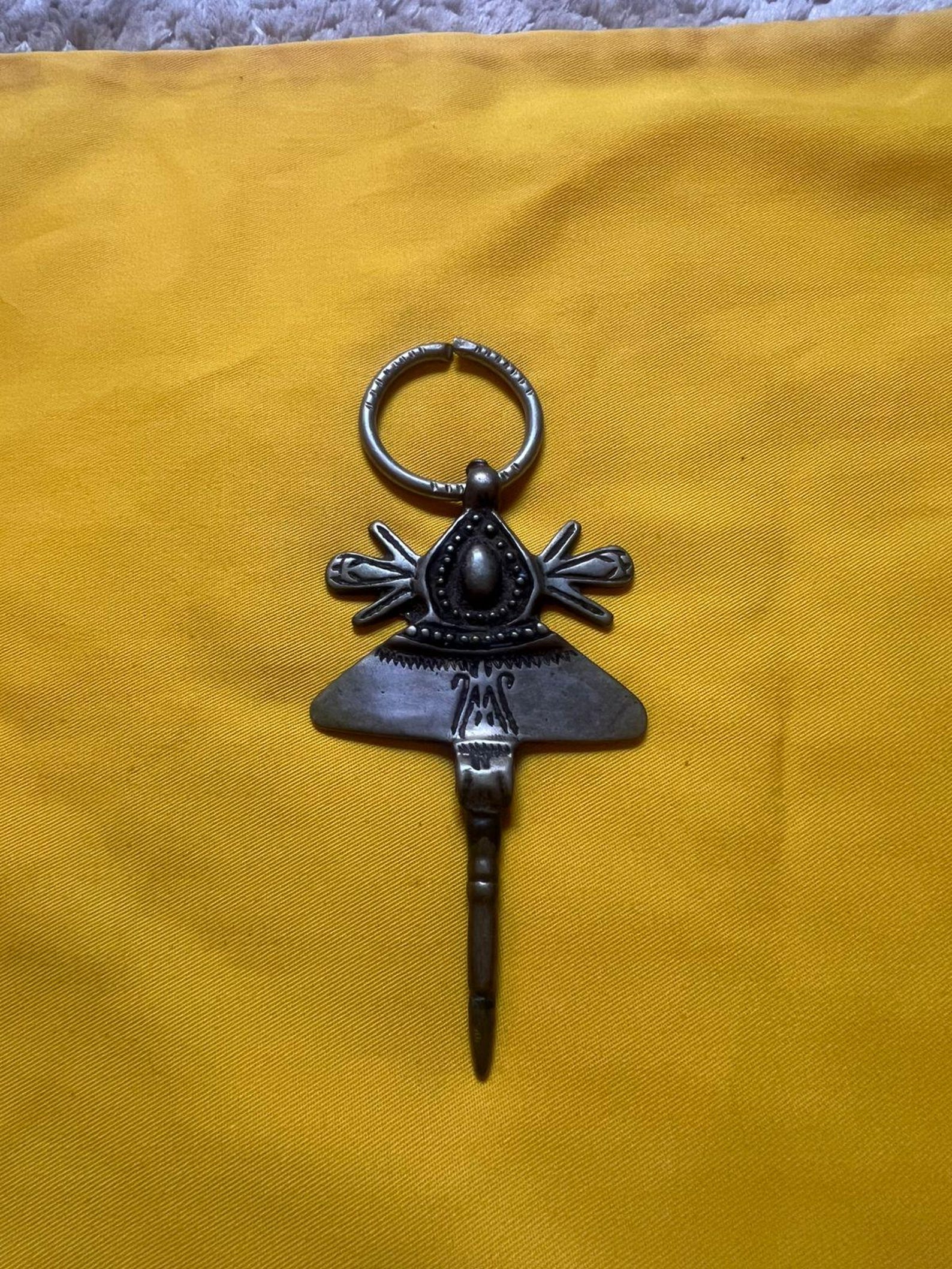 Berber Antique Silver Fibulae Tribal Khella Ring Set
