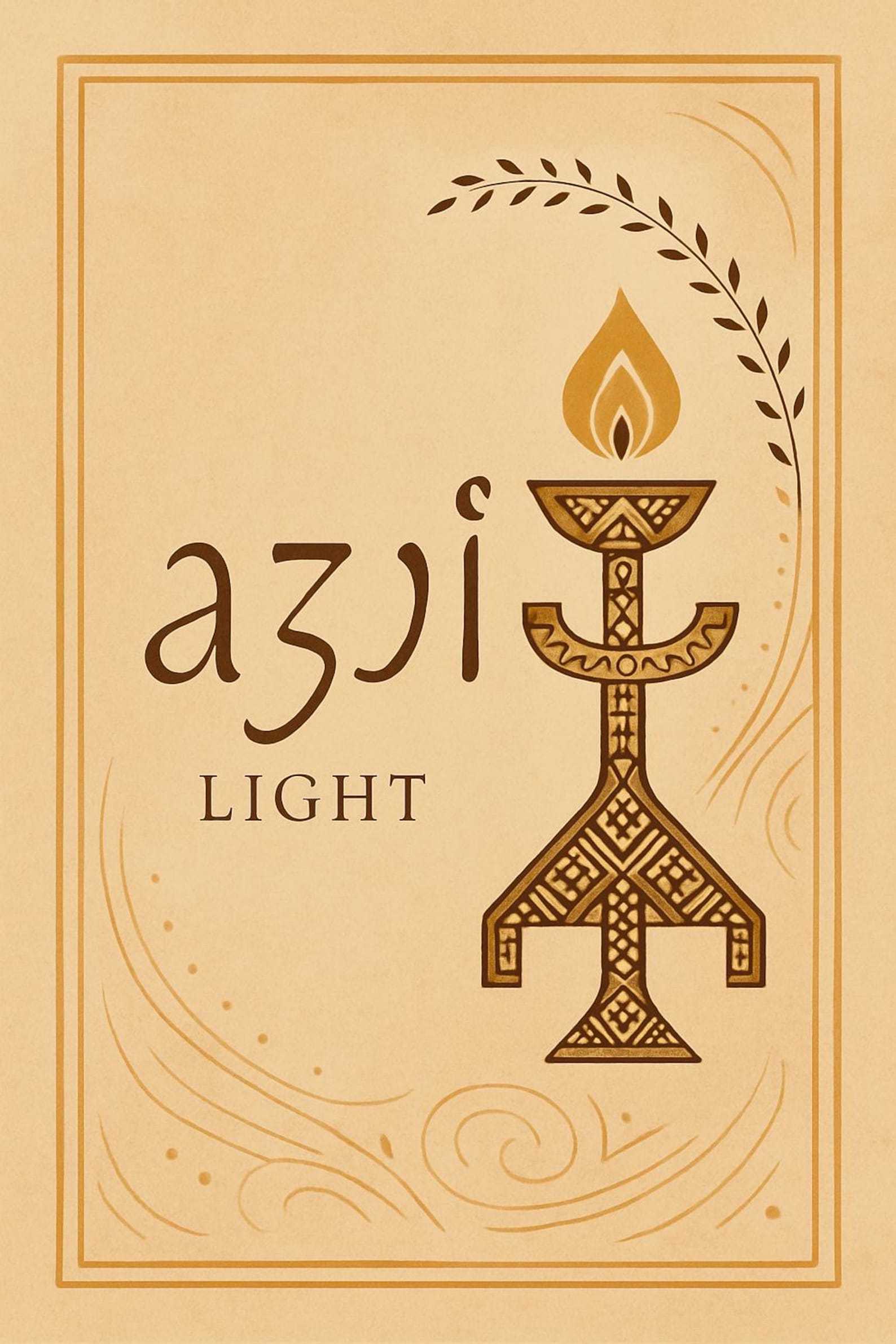 Amazigh Azzel Light Tifinagh Digital Printable Poster Wall Art