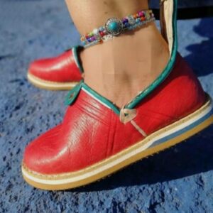 Amazigh Handmade Leather EU 36-44 White Black slippers