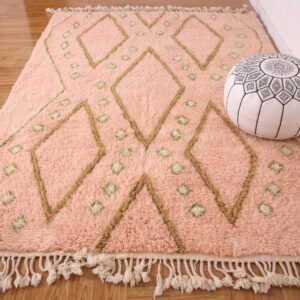 Custom Amazigh Berber Wool Living Room Handmade Bohemian Rug