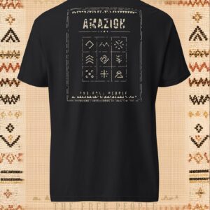 Berber T-Shirt Black Silver Cotton Diamond Eye Tribal