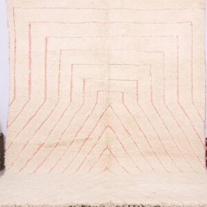 Custom Amazigh Berber Natural Wool Geometric Living Room Rug