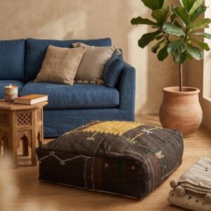 Berber Sabra Marocain Fait Main Berbère en Pouf