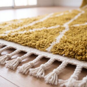 Berber Wool Design Neutral Living room Geometric Rug