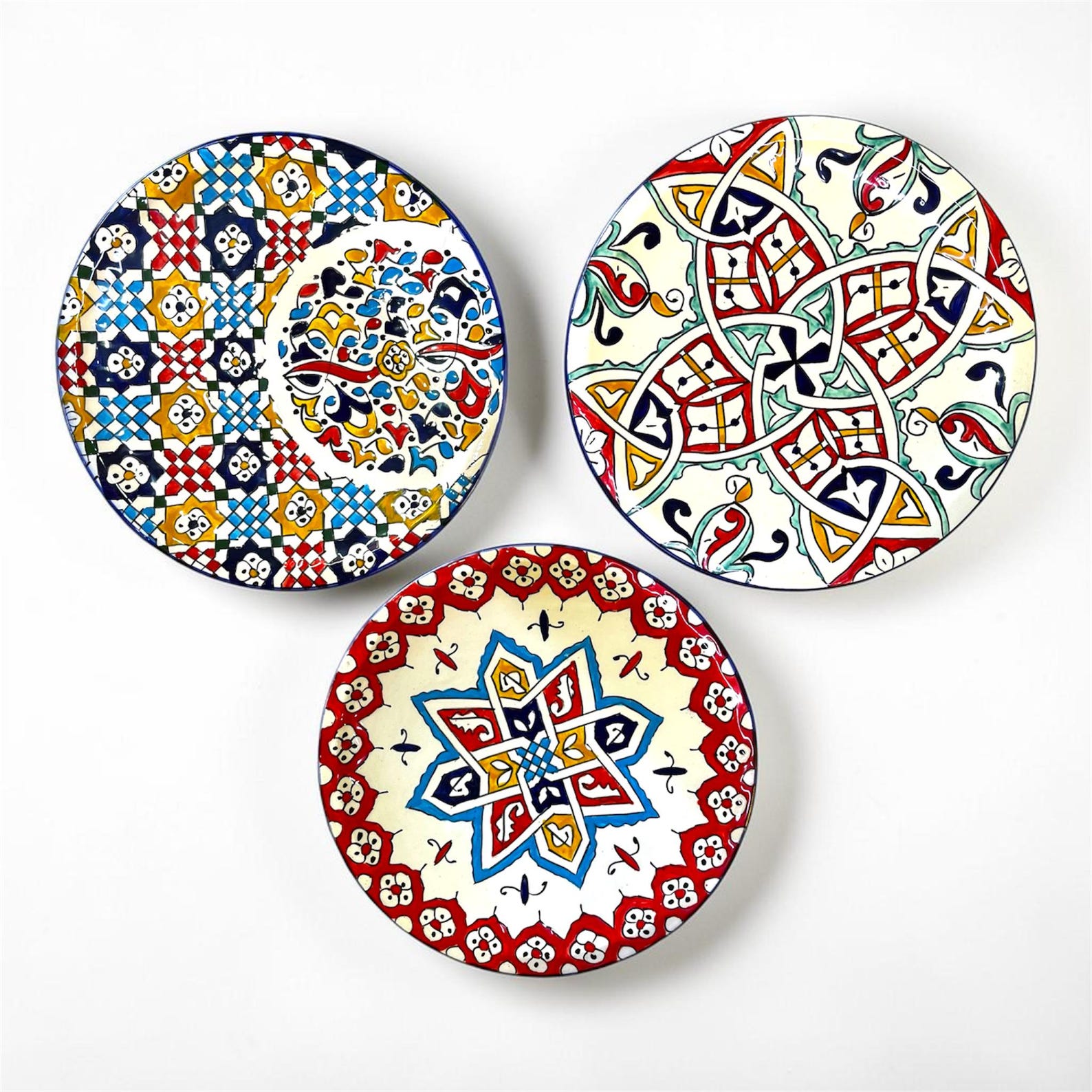 Berber Handmade Ceramic cm Hand Painted Traditional Plate