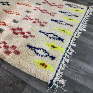 Berber Handmade Wool Colorful Tribal Carpet Boho Rug