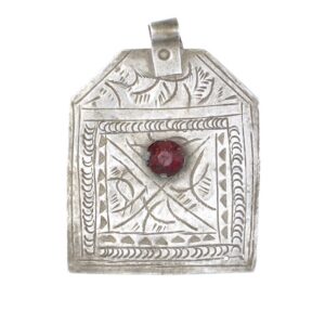 Amazigh Old Silver KTAB Amulet Necklace Antique Talisman