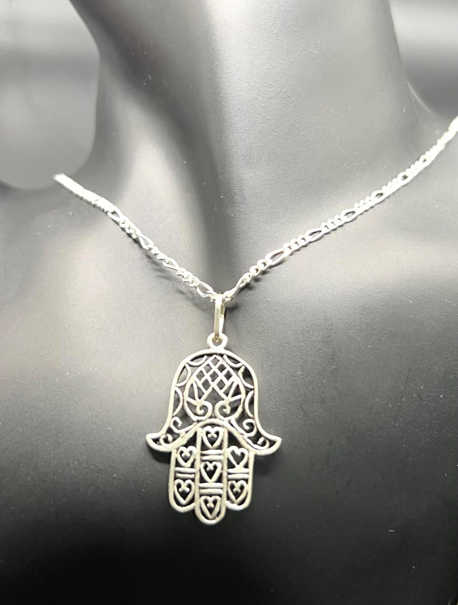 Berber Handmade Sterling Silver Yaz Pendant Tribal Necklace