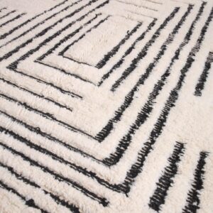 Berber Custom Wool Geometric Living Room Rug Design