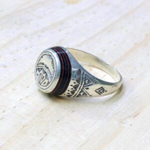 Amazigh Handmade Solid Silver Touareg Engraved Tribal Ring