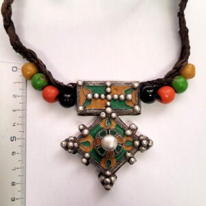 Amazigh Rare Authentic Tribal Silver Croix Pendant Necklace