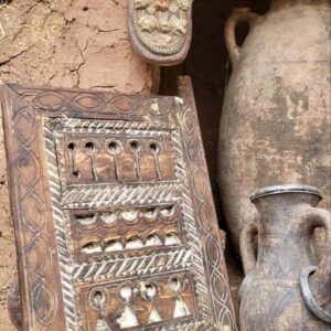 Berber Antique Hand Carved Wooden Panel Wall Art Decor