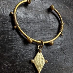 Amazigh Jonc Berbère Laiton Ajustable Losange Traditionnel Bracelet