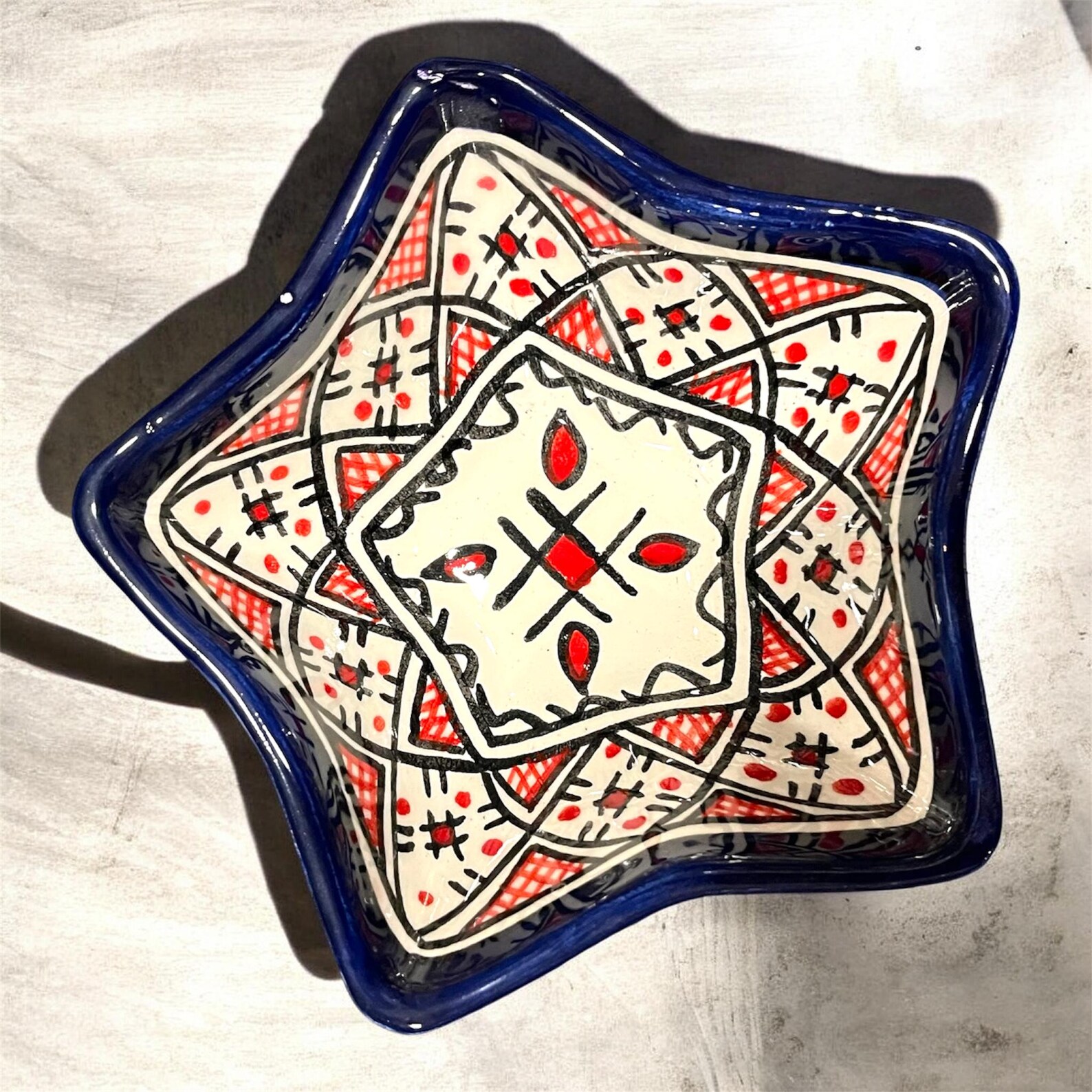 Berber Set Handmade Star Ceramic Bowls Serving Bowl