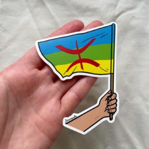 Amazigh Kabyle Flag Premium Soft-Touch Vinyl Sticker Drapeau