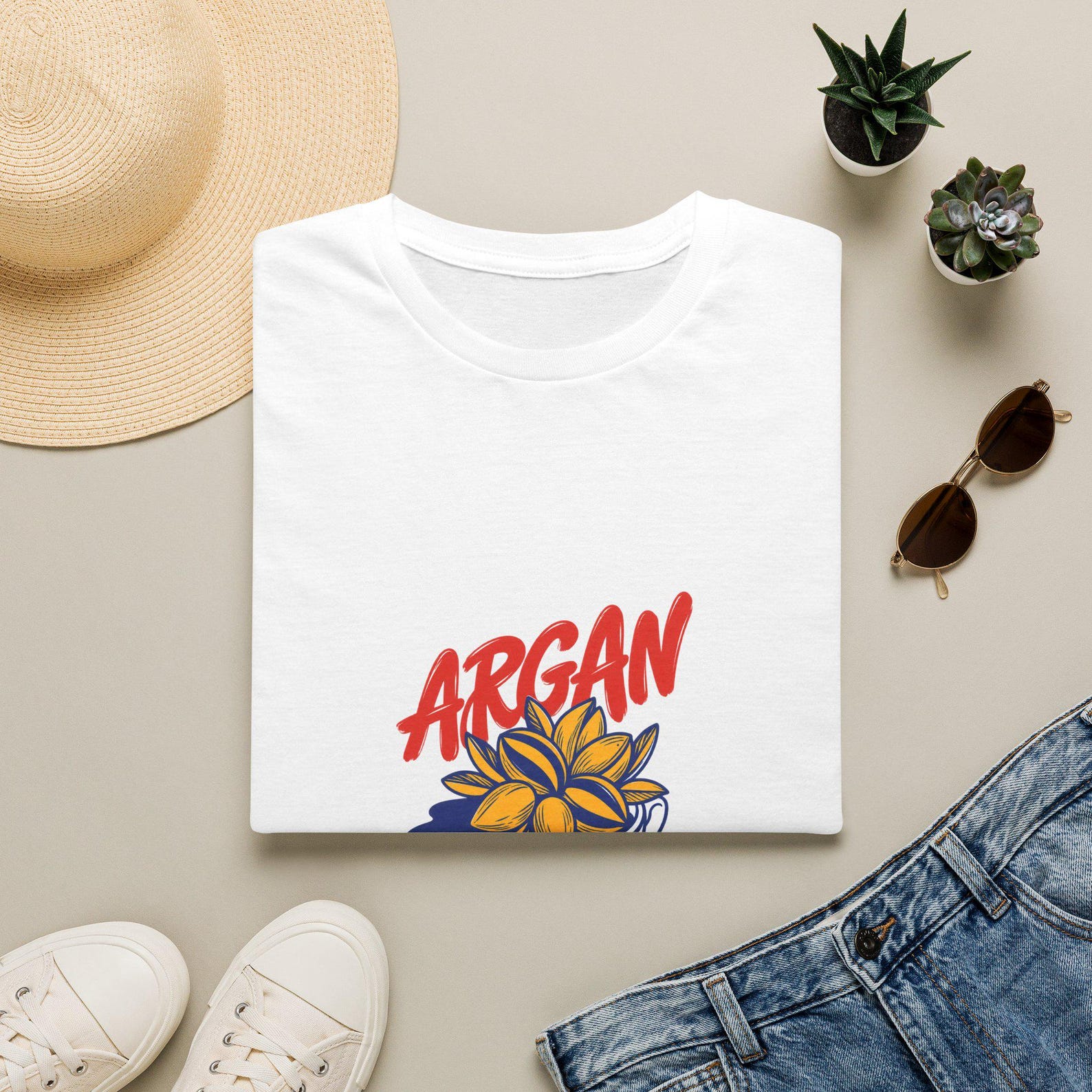 Berber ARGAN Heritage Roots T-Shirt White Black Shirt