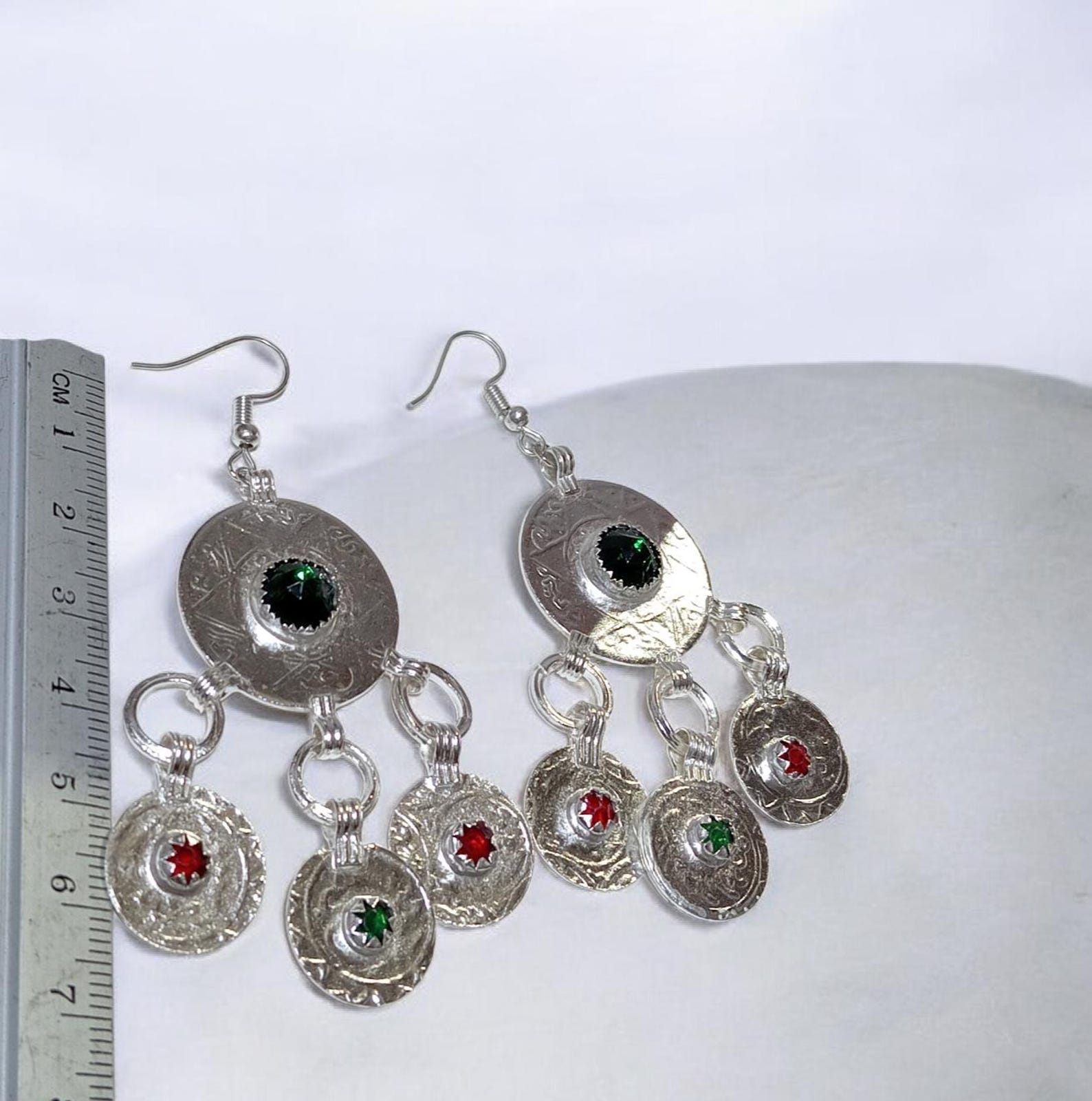 Berber Authentic Silver Jewelry Set Bridal Set Necklace Earrings Crown Tiznit Craft