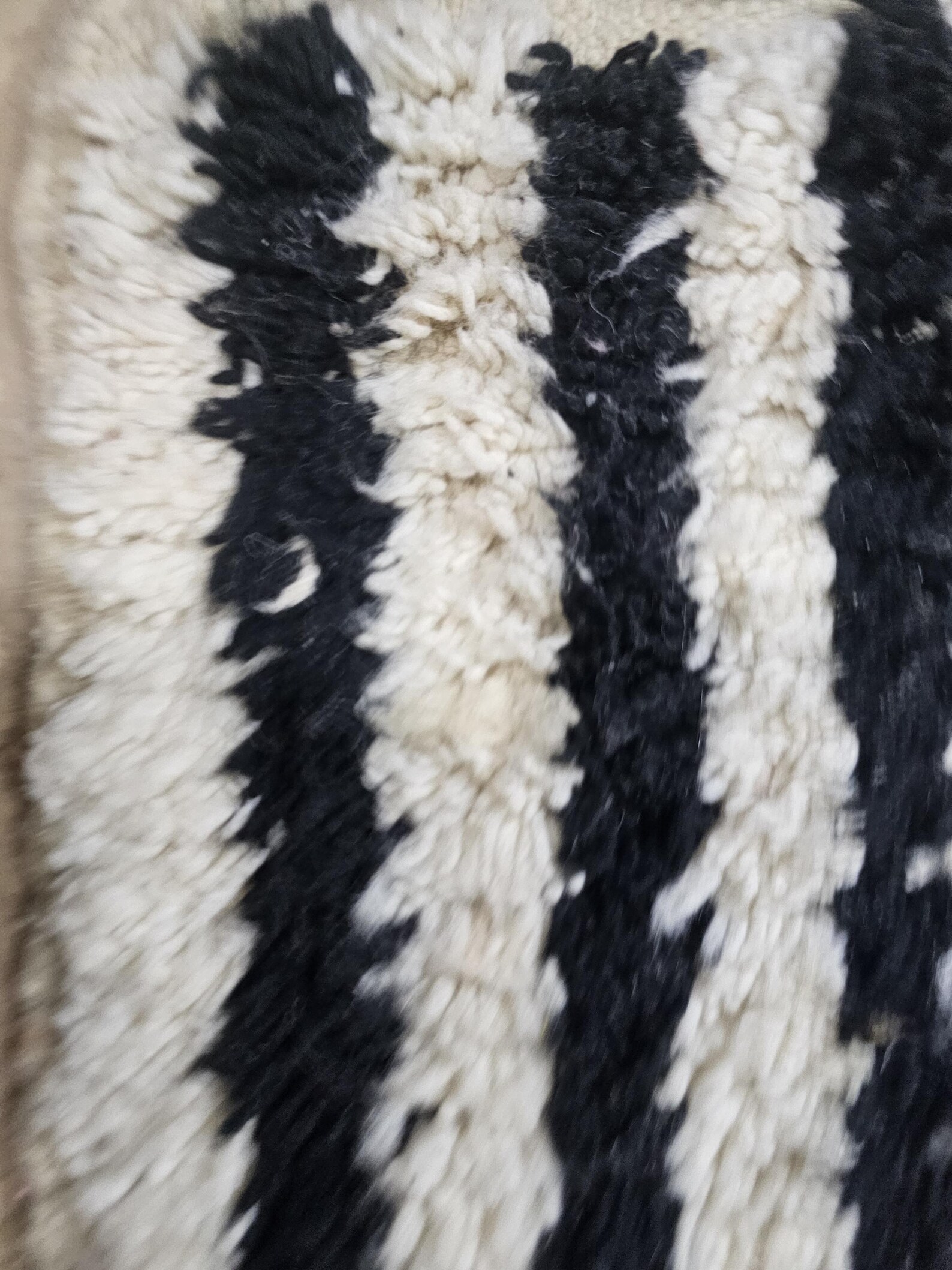 Berber Handwoven Maroccan Authentic Wool Carpet Geometric Rug
