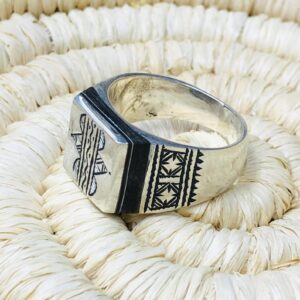 Handmade Amazigh Berber Tuareg Solid Silver Tribal Engraved Ring