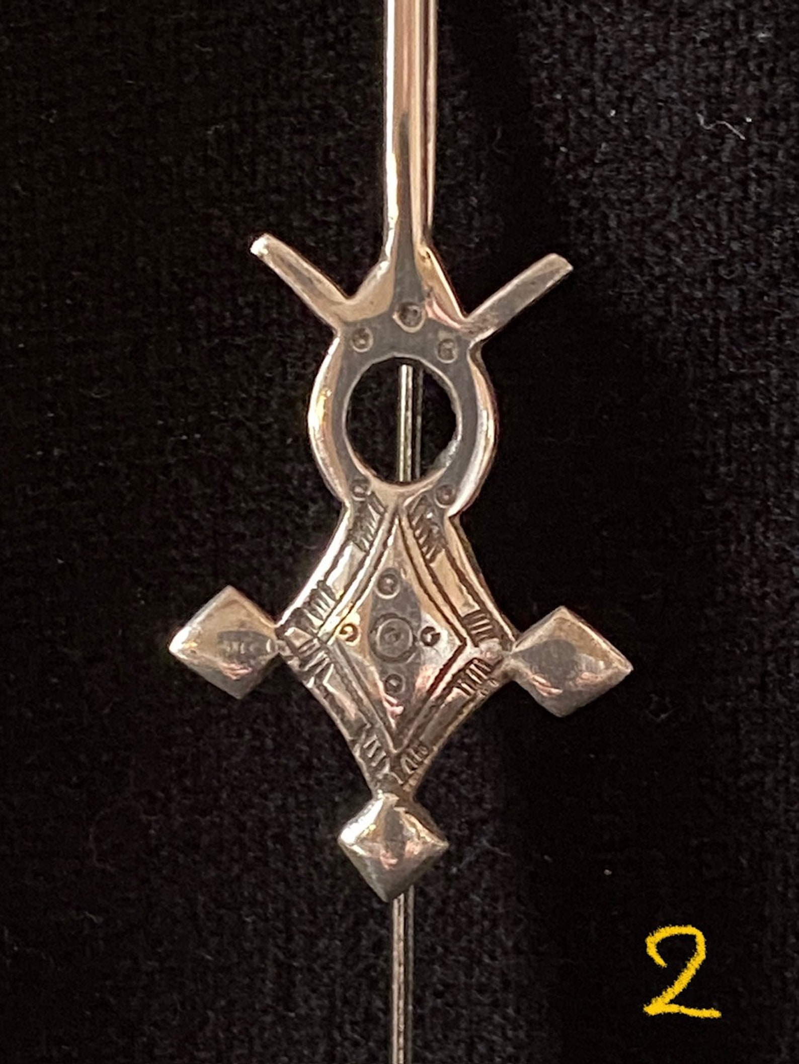 Amazigh Tuareg High Grade Silver Signed Niger Cross Bookmark