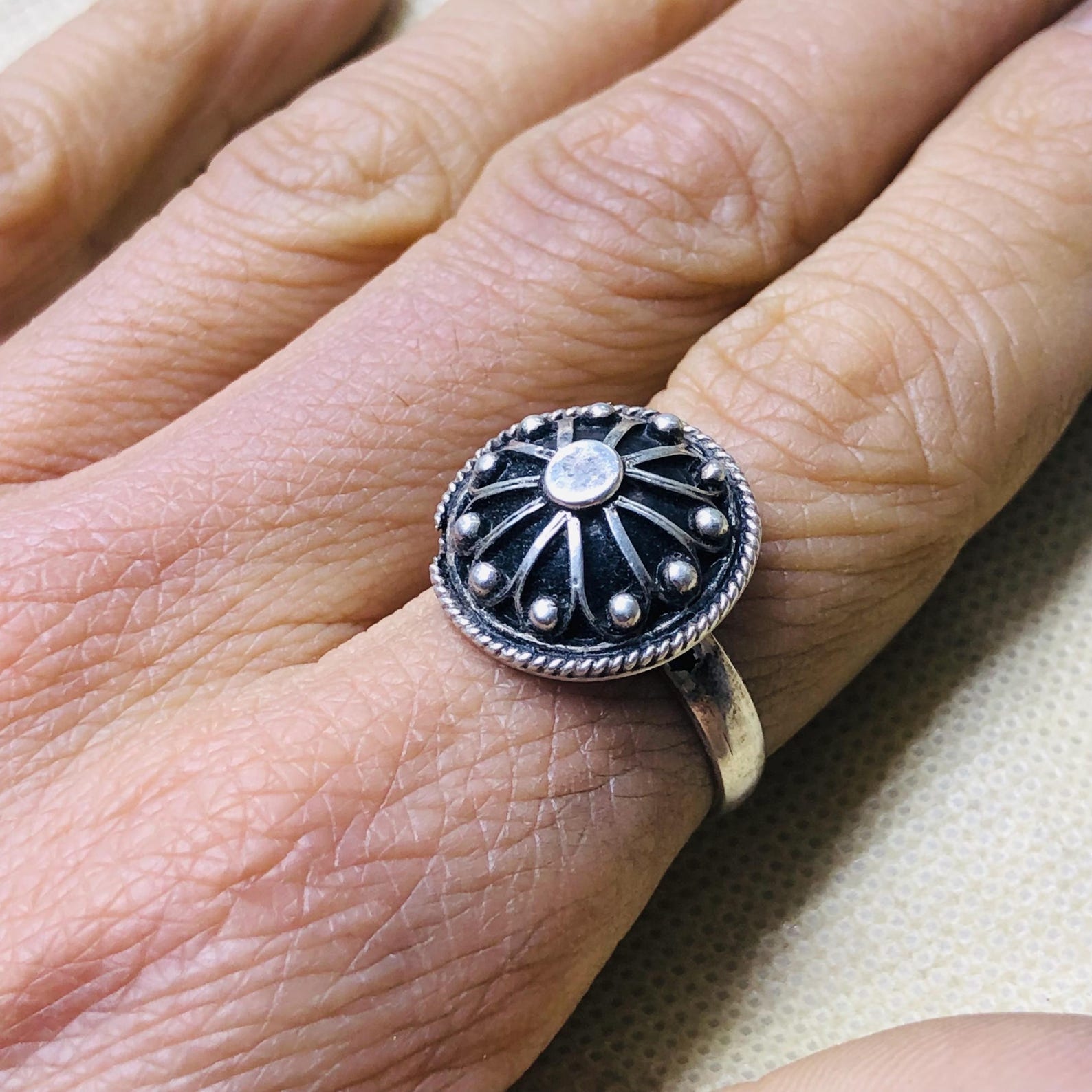 Amazigh Jewelry Traditionnels Marocains Ring Berbère Silver Handmade