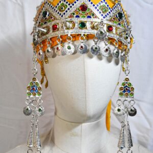 Berber Taounza Amazigh Plated Silver Enamel Tribal Crown Jewelry Headband