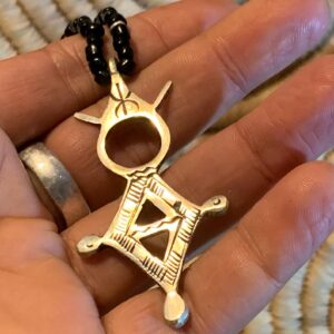 Amazigh Tuareg Symbol Pendant Necklace With Leather Cord