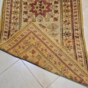 Amazigh Unique Antique Golden carpet with historic symbolism Rug