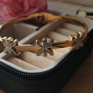 Amazigh Jonc Bracelet with Three YAZ Symbol Details