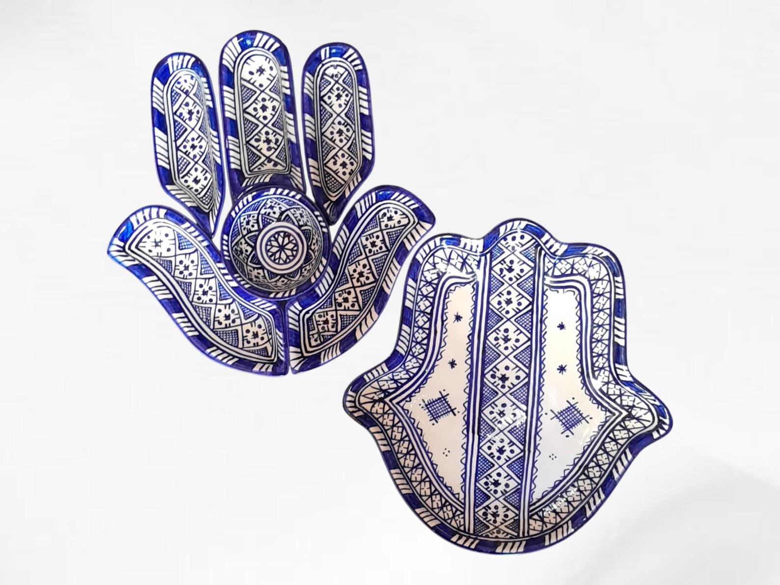 Amazigh Elegant Serving Set Pieces Handmade Ceramic Piece