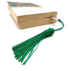 Amazigh Handmade Silver-Tone Hamsa Metal Bookmark with Silk Tassel