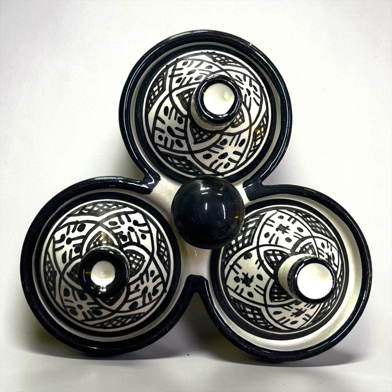 Amazigh Handmade Ceramic Spice Holder Set of 3 Tagine