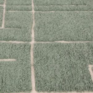 Berber Custom Design Wool Geometric Neutral Living Room Rug