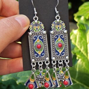 Amazigh Boucles d oreilles kabyles métal argenté Earrings