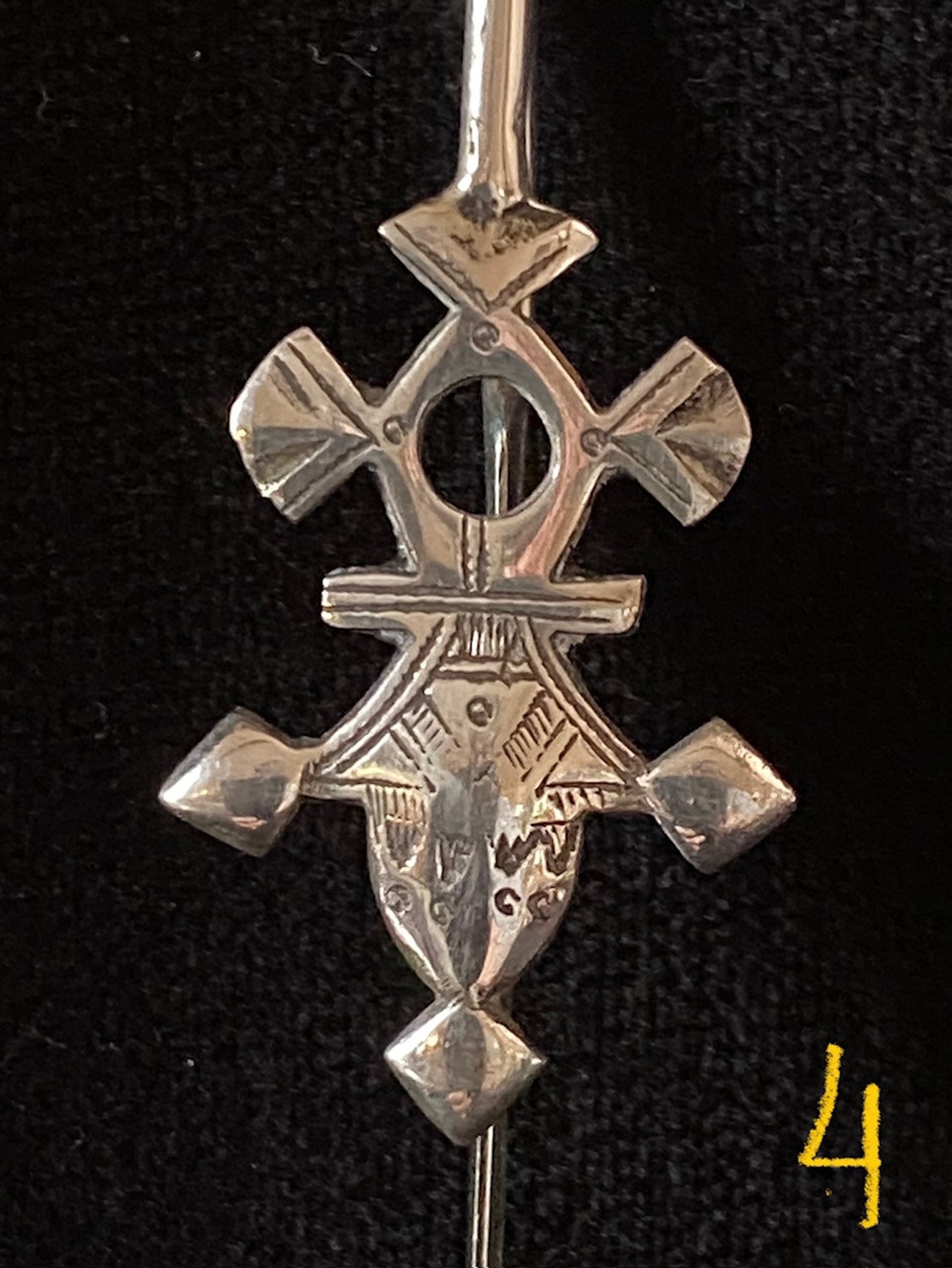 Amazigh Tuareg High Grade Silver Signed Niger Cross Bookmark