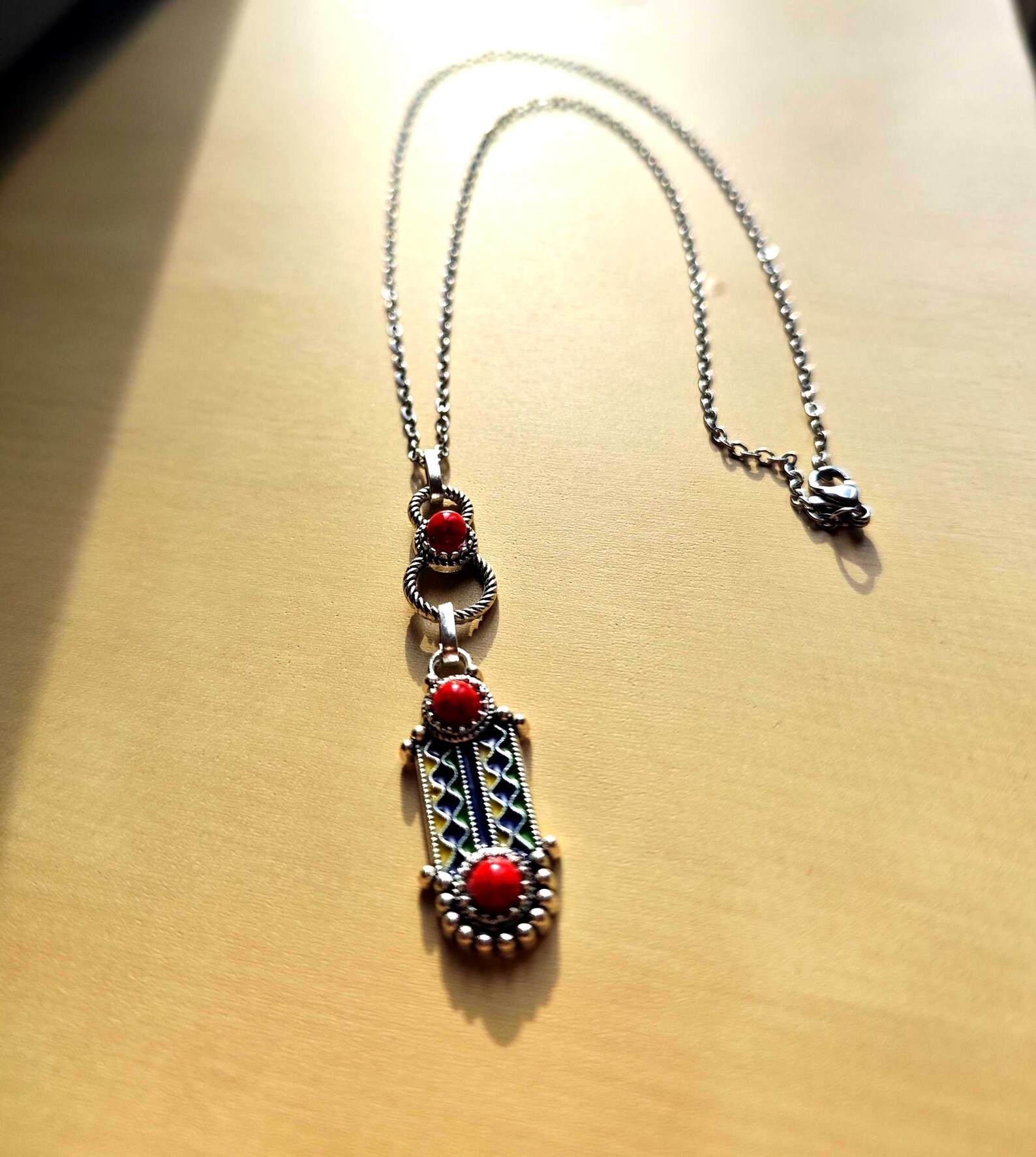 Amazigh Yaz Tifinagh Kabyle Berber Stainless Steel Men's Pendant Necklace