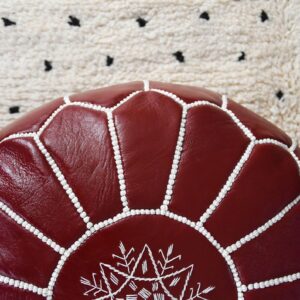 Amazigh Poufs Pillows Premium Artisanal Leather Pouffe Pouf