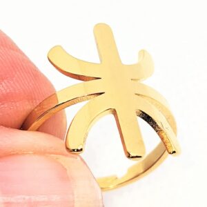 Amazigh Yaz Symbol Stainless Steel Ring for Everyday Heritage Style