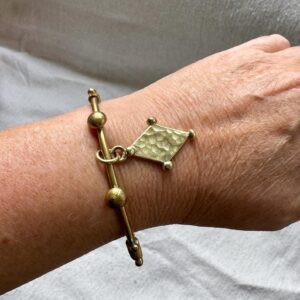 Amazigh Jonc Berbère Laiton Ajustable Losange Traditionnel Bracelet