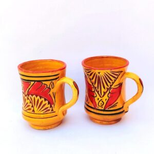 Amazigh Set Ceramic Mugs Traditional Design Cups Mug