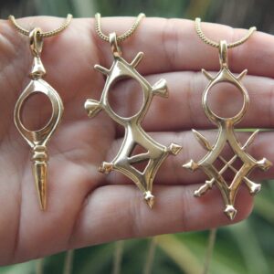 Berber Tuareg Brass Pendant Cross Spiritual Sahara Necklace