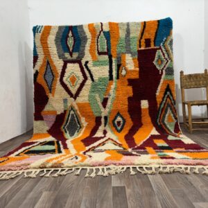 Berber Handmade Colorful Abstract Carpet Boho Area Rug