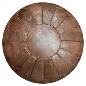 Berber Premium XL Scandinavian Leather Chocolate brown Pouf