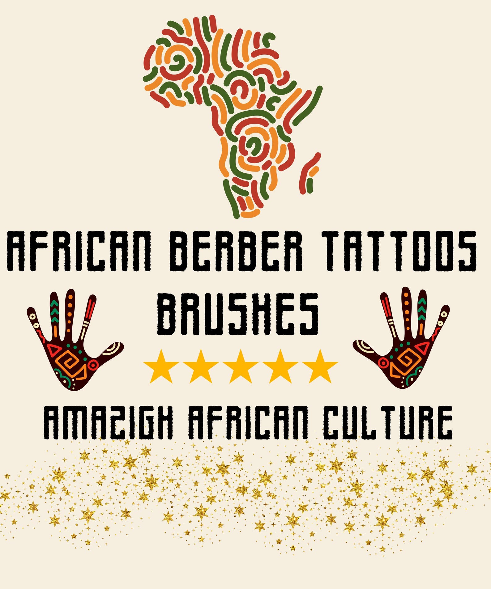 Berber Amazigh Kabyle Tattoo and Henna Pattern Digital Download