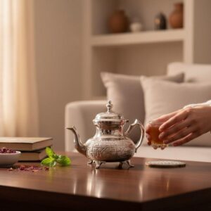 Amazigh Handcrafted Silver Teapot Traditional Engraved Tea Pot