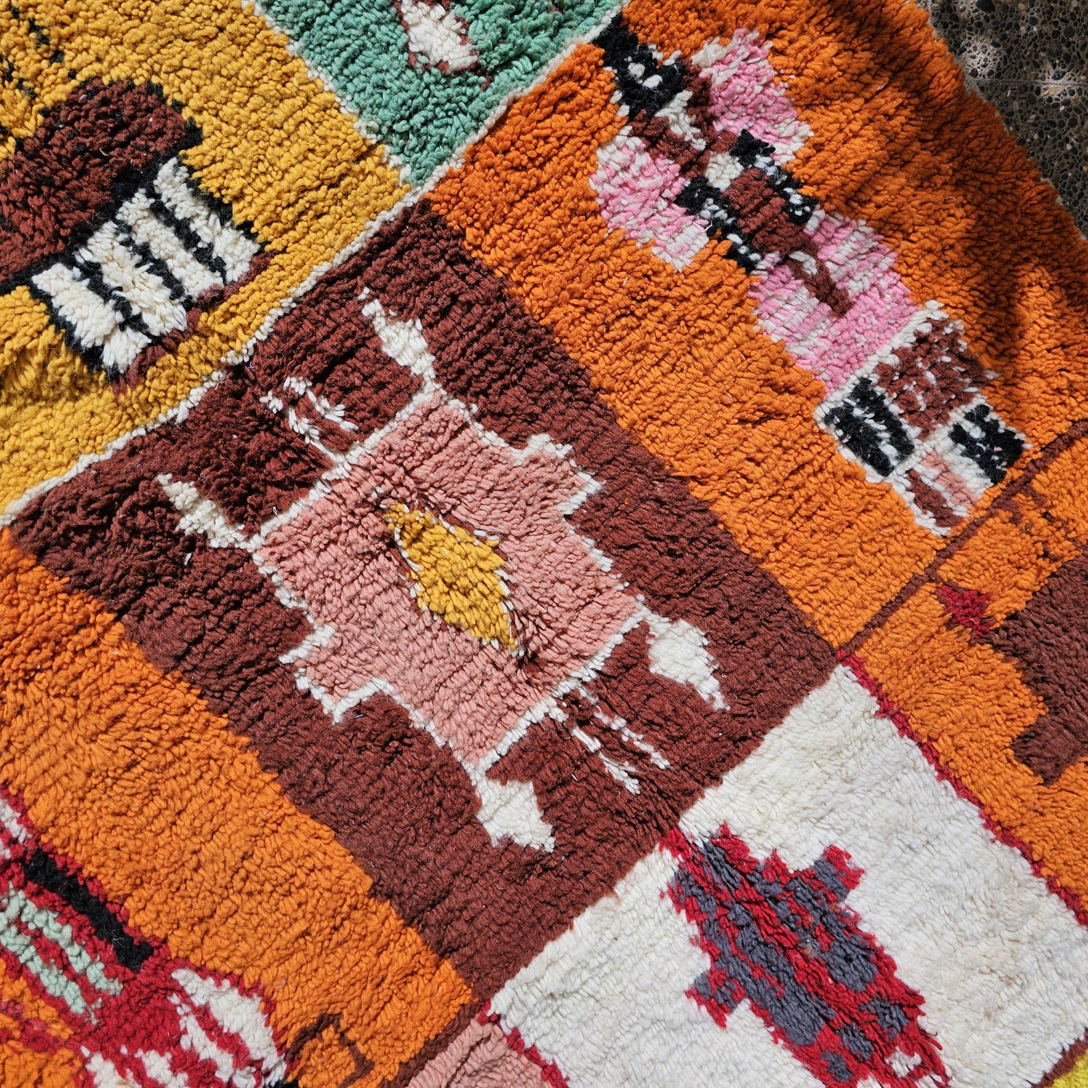 Berber Handmade Colorful Vintage Carpet Boho Area Rug