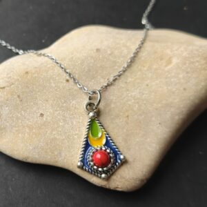 Amazigh Berber Kabyle Stainless Steel Snake Head Pendant Necklace